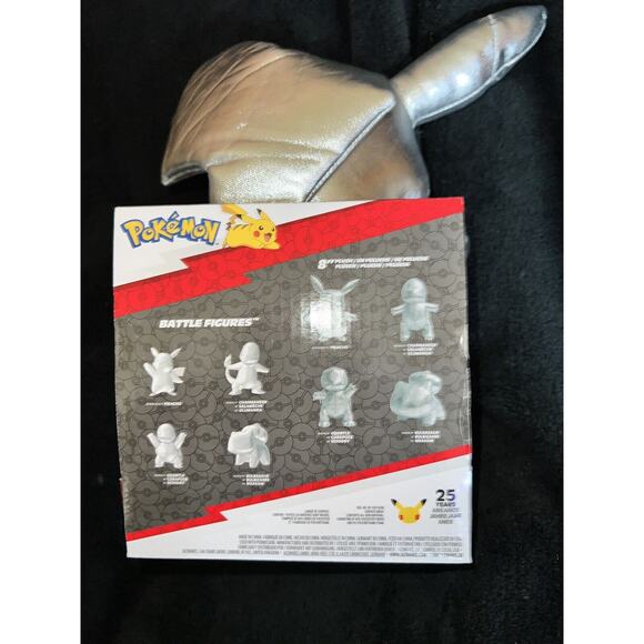Pikachu Plush Silver 10-12" GameStop Pokemon 25th Anniversary NIB - Picture 4 of 9